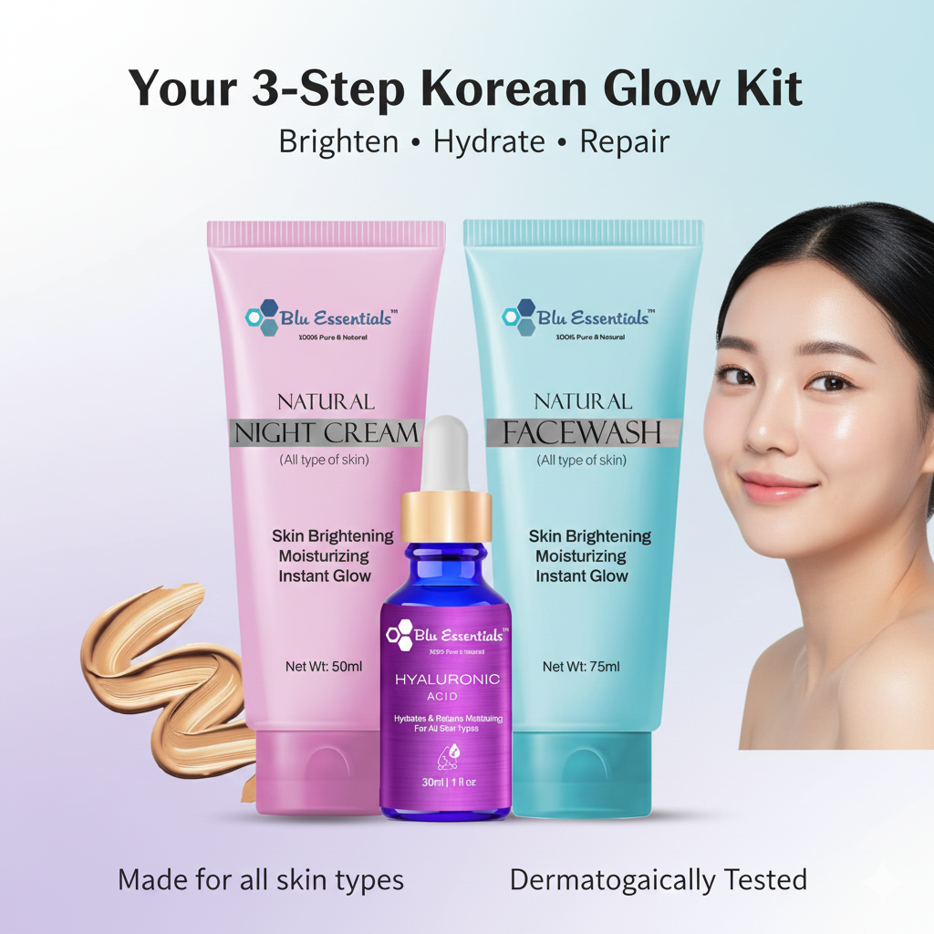 Blu Essentials Korean Glass Skin Kit – 30 Days Glow Challenge