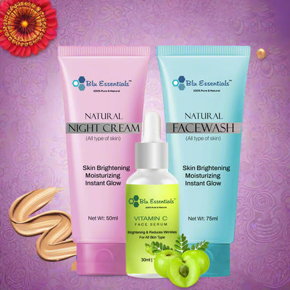 Rakhi Gift Set for Women | Blu Essentials Skincare Combo with Free Rakhi