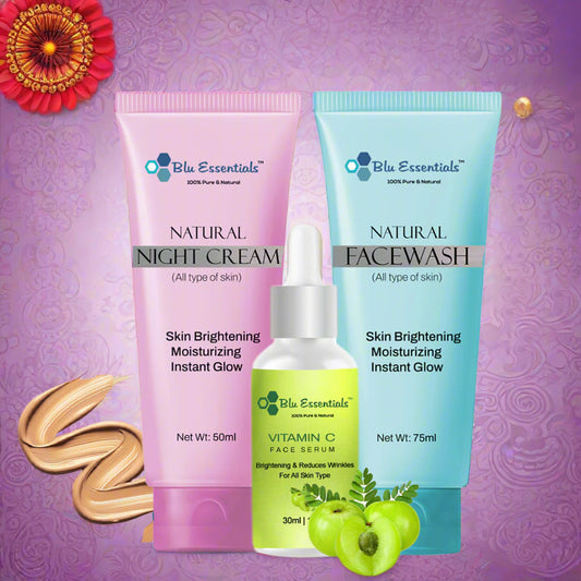 Rakhi Gift Set for Women | Blu Essentials Skincare Combo with Free Rakhi