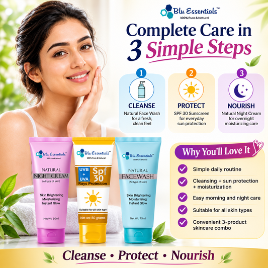 Suncare Kit Trio – Sunscreen, Face Wash & Night Cream Combo